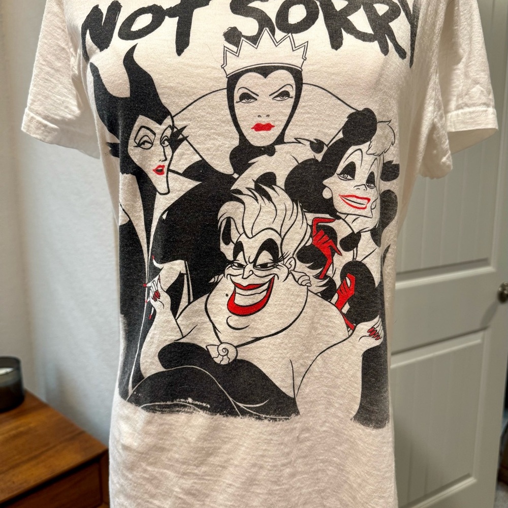 Disney Villains Not Sorry White Tee